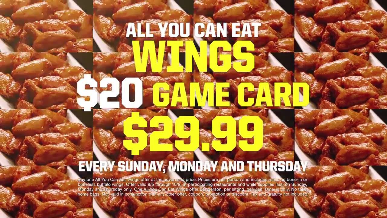 Dave And Busters Unlimited Wings And Games